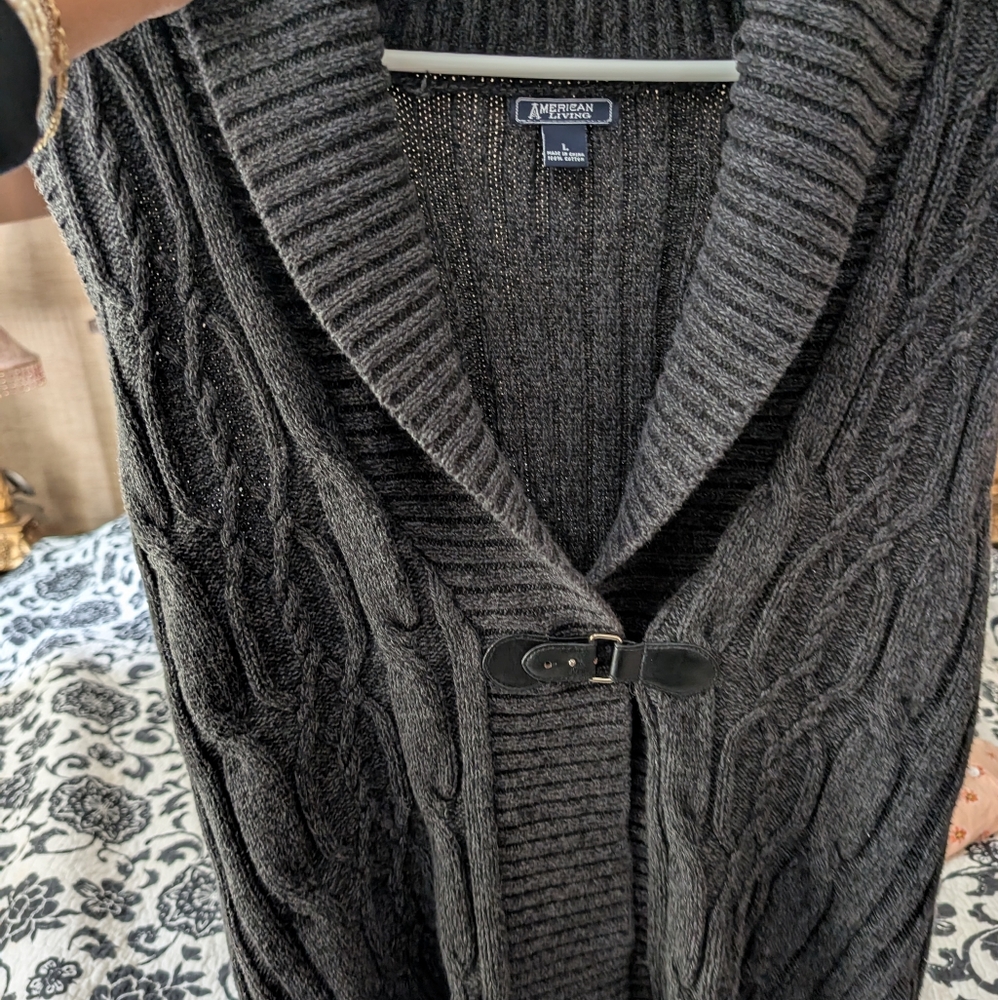Women's Gray Sweater Vest